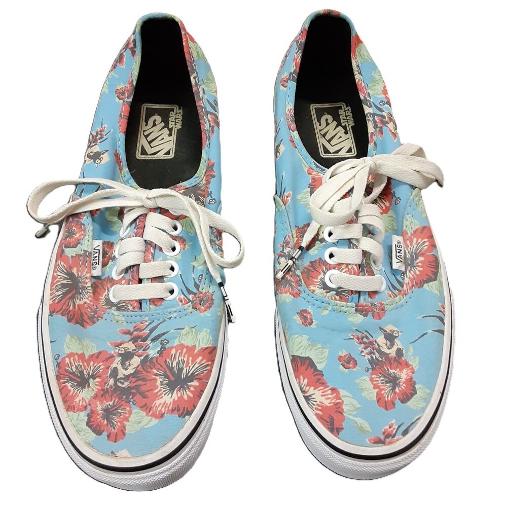 Vans Star Wars Flower Print Summer Beach Men Size 8.5, Woman Sz 10 Ships FAST